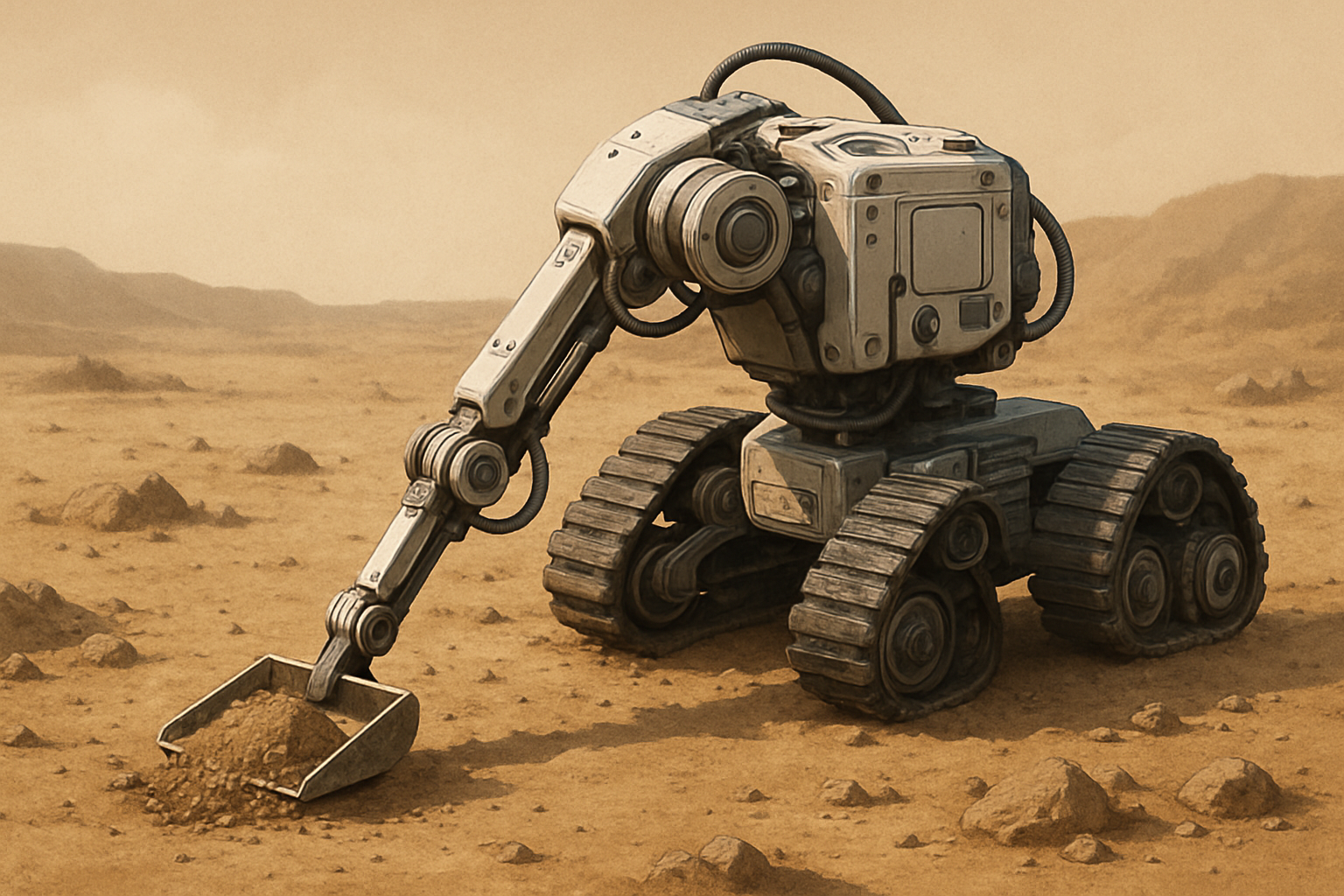 Robotic ground tool collecting samples
